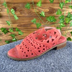Diba Women's Dreamer Gladiator Orange Suede Sz 9 Medium Gently Used 2025‎